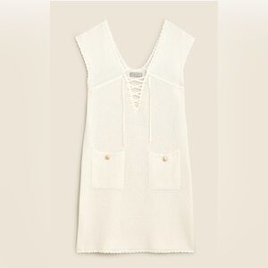 J.Crew Pointelle Lace-Up Sweater Dress